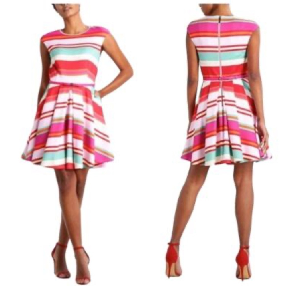 Imperial Striped Multicolor Sleeveless Dress